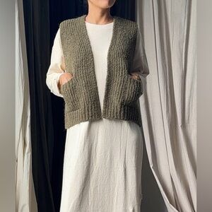 LIKE NEW Le Bon Shoppe Alpaca Grandpa vest